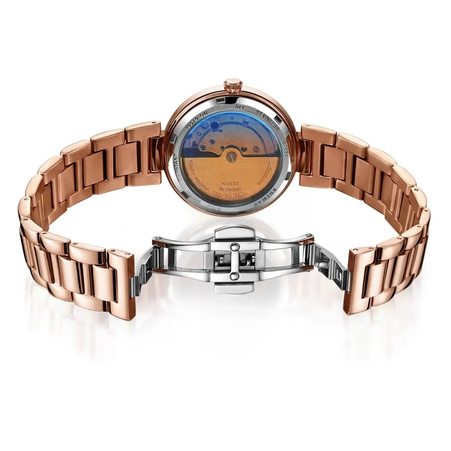 RUIMAS Women Automatic Mechanical Watch Steel Strap Ladies Business Wrist Watch Fashion Waterproof Date Clock Montre Femme 6756 - Image 6