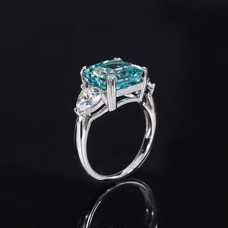 S925 Silver High Carbon Diamond Ring - Image 8