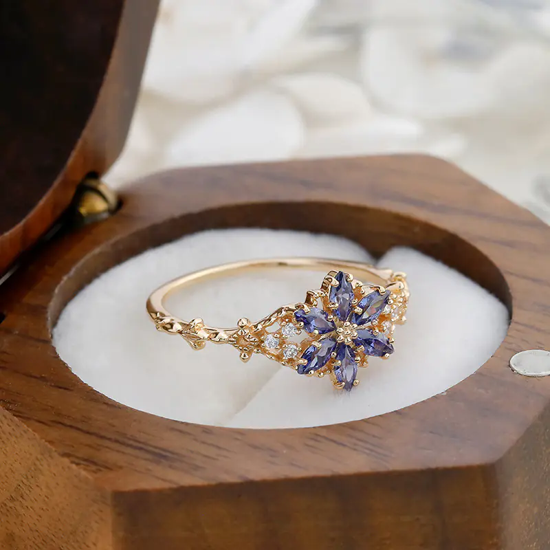 S925 Silver Plated 14K Opal Zircon Ring in Luxury Style - Image 2