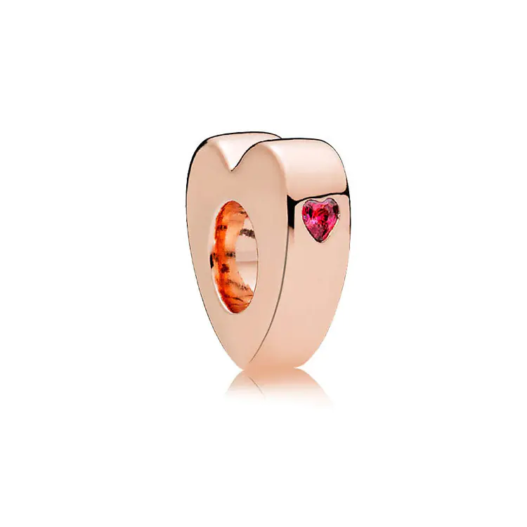 S925 Silver Rose Gold Sparkling Silicone Clip DIY Beads - Image 10