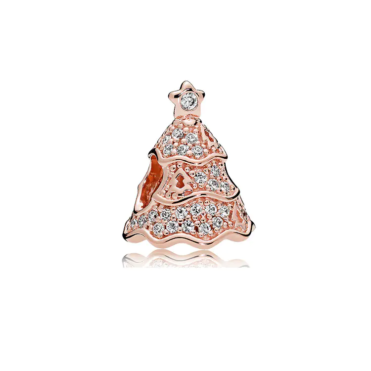 S925 Silver Rose Gold Sparkling Silicone Clip DIY Beads - Image 14