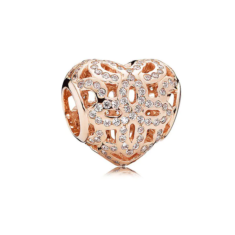 S925 Silver Rose Gold Sparkling Silicone Clip DIY Beads - Image 15