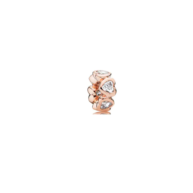S925 Silver Rose Gold Sparkling Silicone Clip DIY Beads - Image 20
