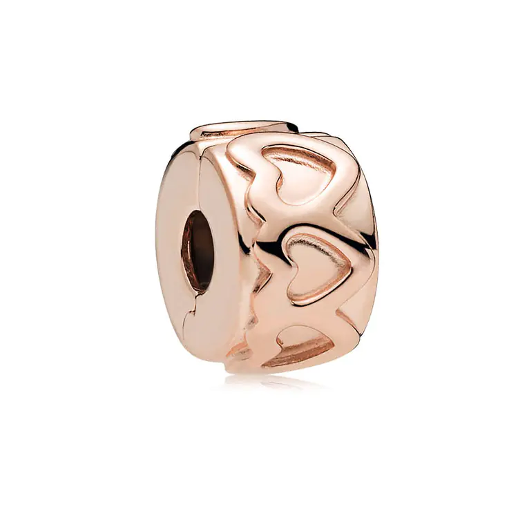 S925 Silver Rose Gold Sparkling Silicone Clip DIY Beads - Image 21