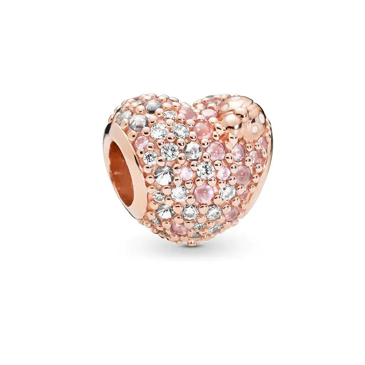 S925 Silver Rose Gold Sparkling Silicone Clip DIY Beads - Image 5
