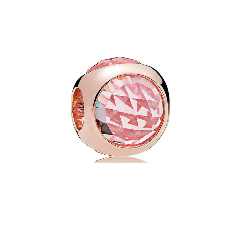 S925 Silver Rose Gold Sparkling Silicone Clip DIY Beads - Image 6