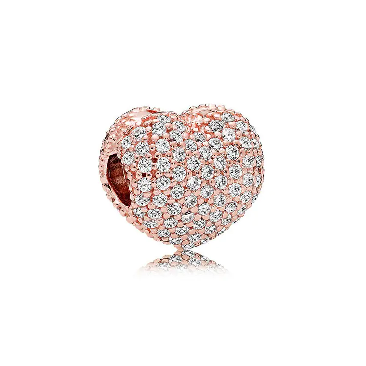 S925 Silver Rose Gold Sparkling Silicone Clip DIY Beads - Image 7
