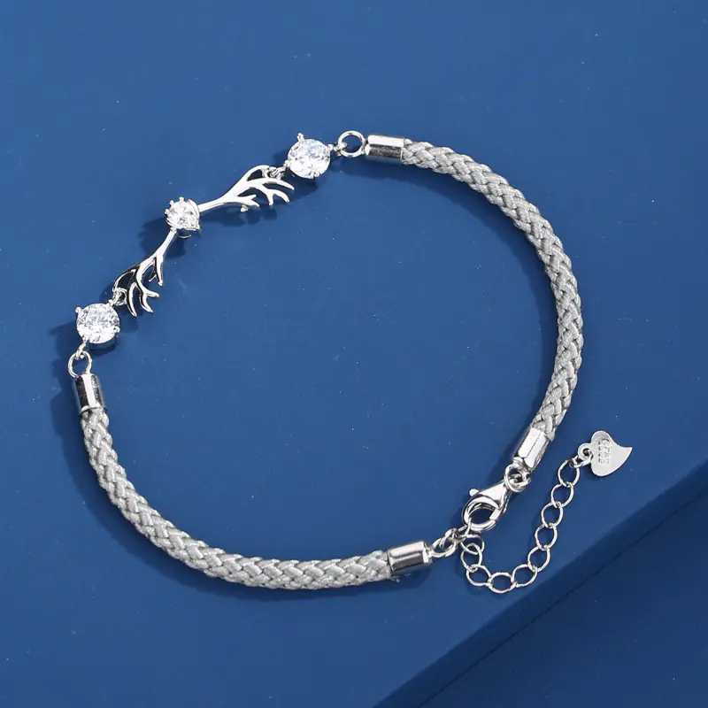 S925 Sterling Silver Deer Lovers Bracelet - Image 2