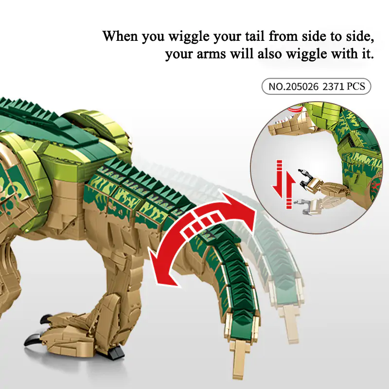 SEMBO BLOCK Tyrannosaurus Rex Dinosaur Building Blocks Toys - Image 2