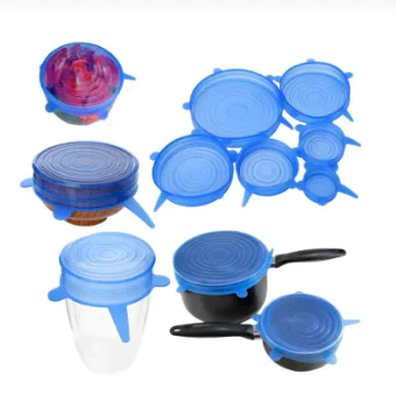 Set of 6 Adjustable Silicone Lids - Image 4