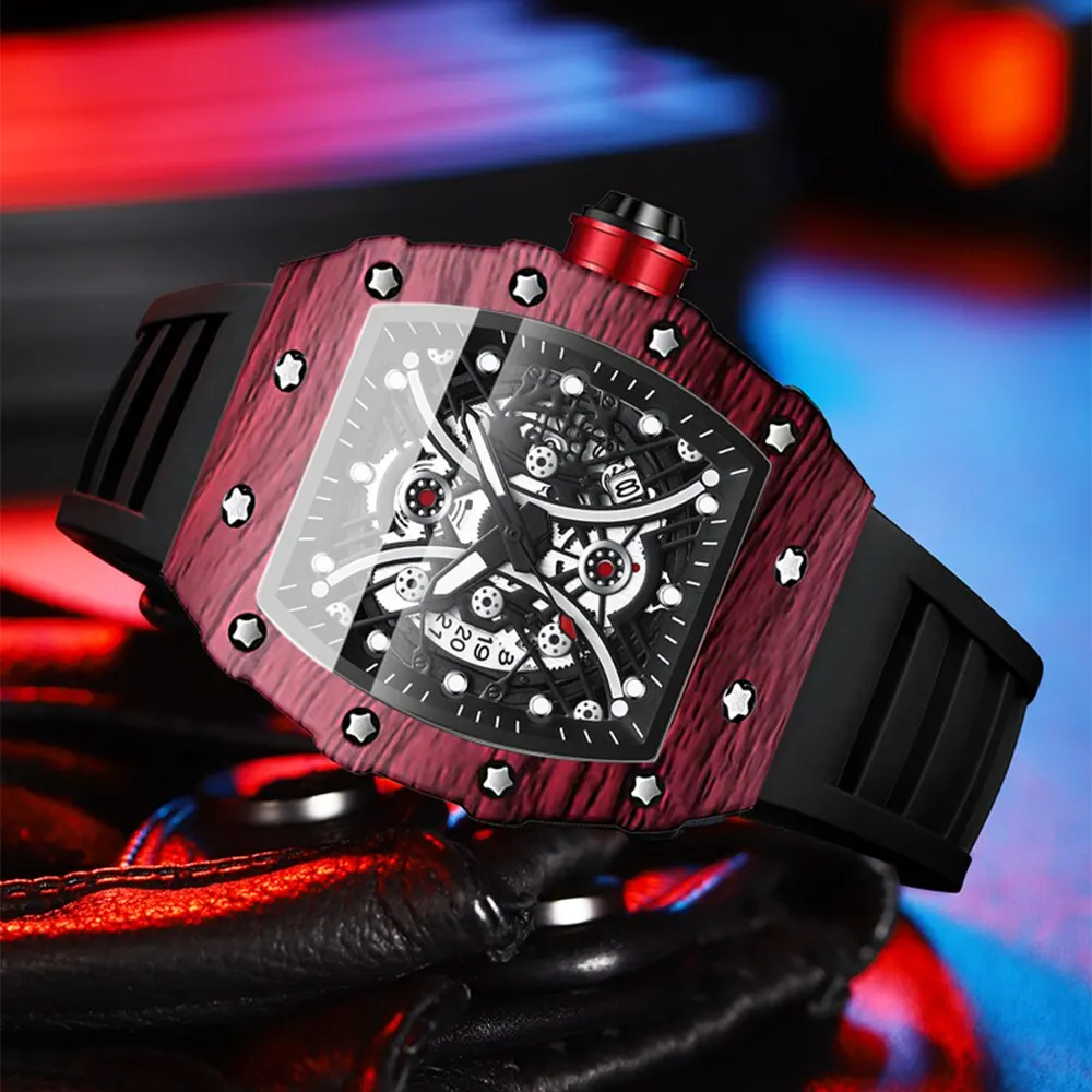 Skeleton Dial Sports Watch - Image 5