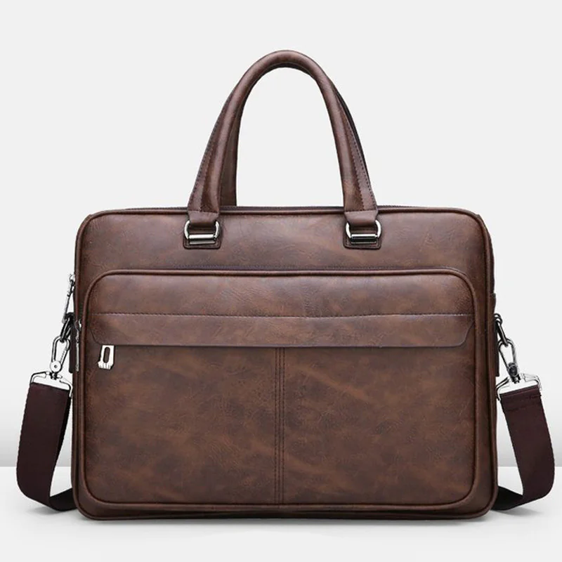 Sleek PU Leather Business Briefcase - Image 15