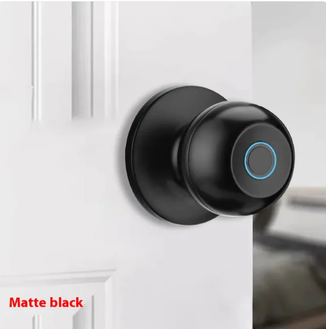 Smart Round Door Lock Ball Lock Household Smart Lock One Hold Open Fingerprint Lock - Image 7