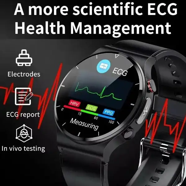 Smart Watch Men Body Temperature Blood Pressure Heart Rate - Image 2