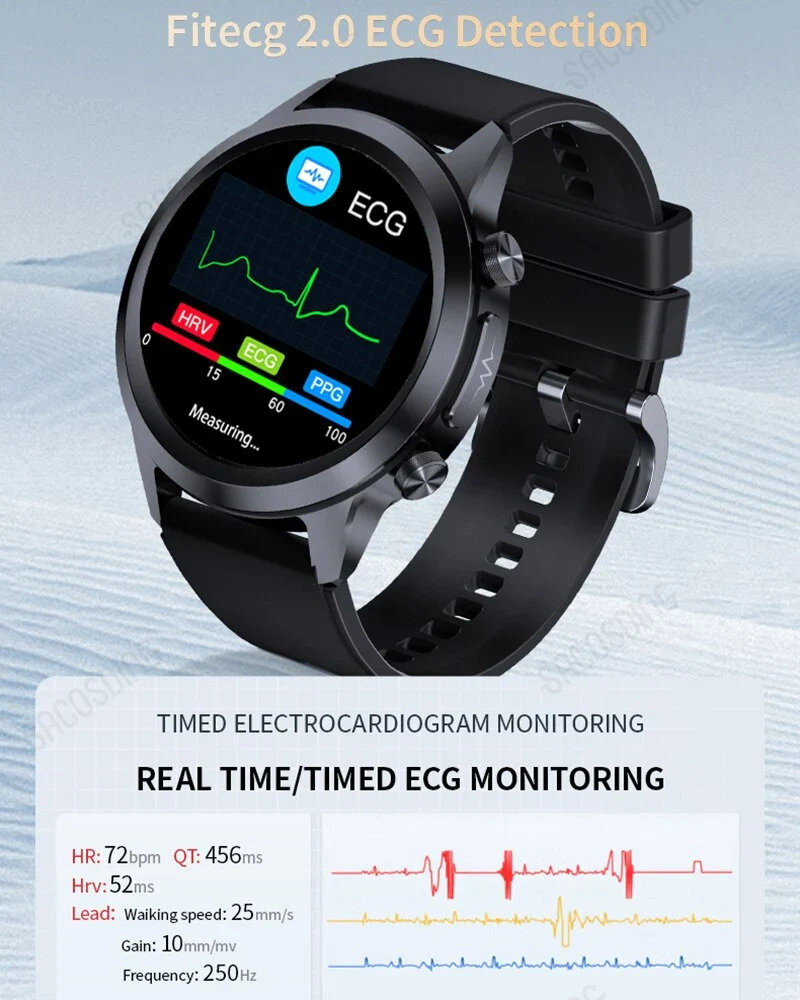Smart Watch Men Body Temperature Blood Pressure Heart Rate - Image 6