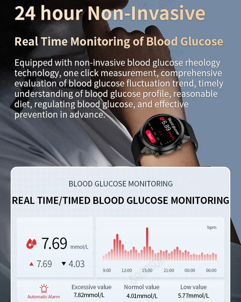 Smart Watch Men Body Temperature Blood Pressure Heart Rate - Image 7