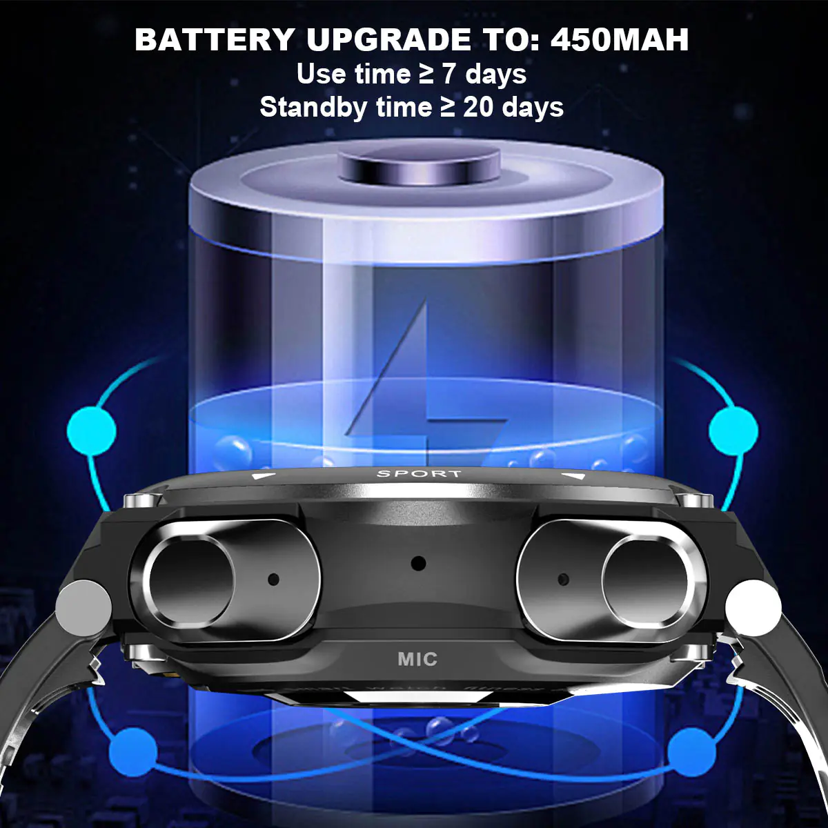 Smart Watch with Earbuds - Image 6