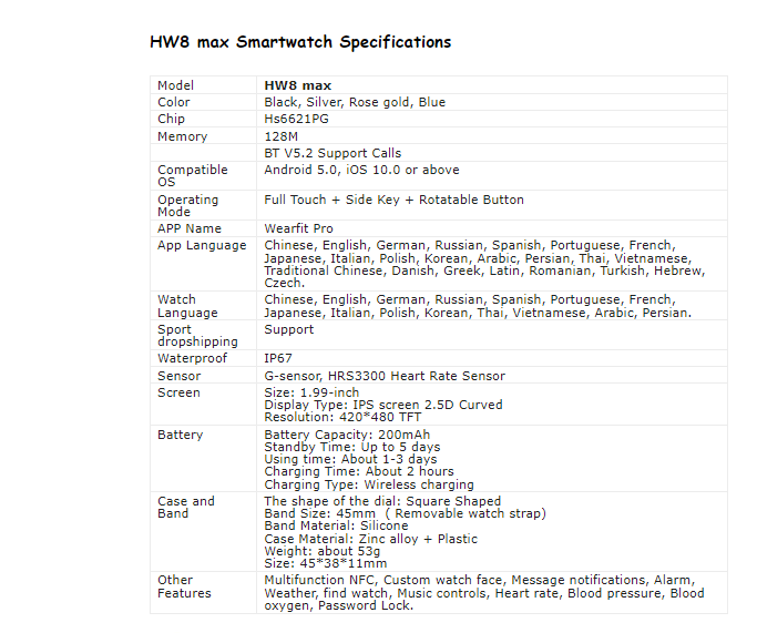 Smartwatch HW8 Max for Men - Image 11