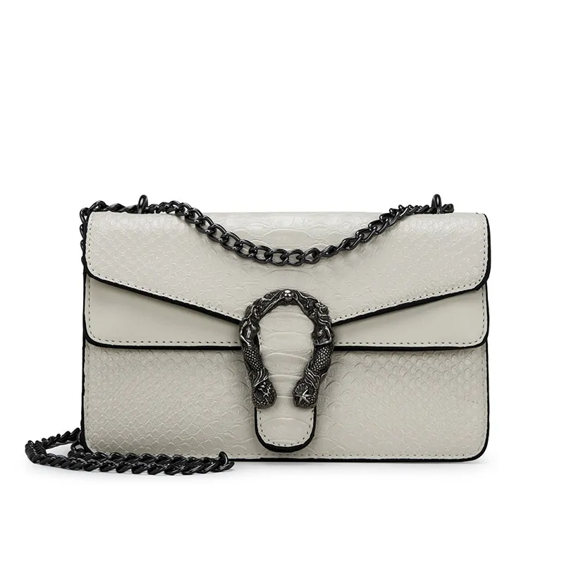 Snake Brand Alligator PU Leather Messenger Bag - Image 11