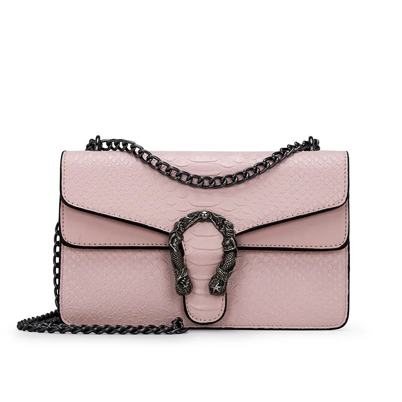 Snake Brand Alligator PU Leather Messenger Bag - Image 14