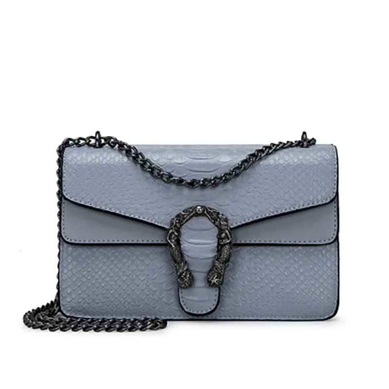 Snake Brand Alligator PU Leather Messenger Bag - Image 4