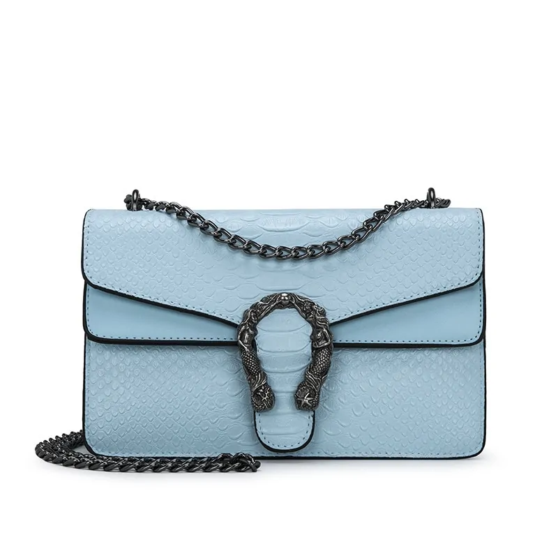 Snake Brand Alligator PU Leather Messenger Bag - Image 6