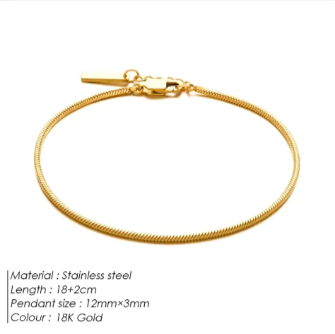 Snake Chain Stainless Steel Bracelet - Image 12