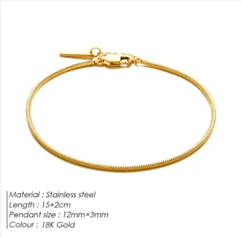 Snake Chain Stainless Steel Bracelet - Image 3