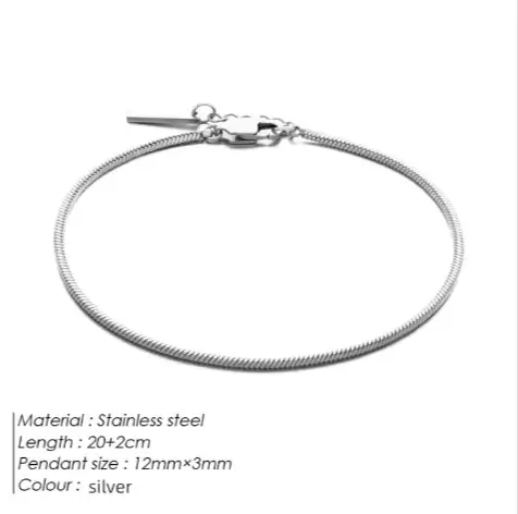 Snake Chain Stainless Steel Bracelet - Image 4