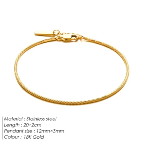 Snake Chain Stainless Steel Bracelet - Image 7