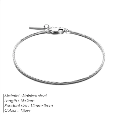 Snake Chain Stainless Steel Bracelet - Image 8