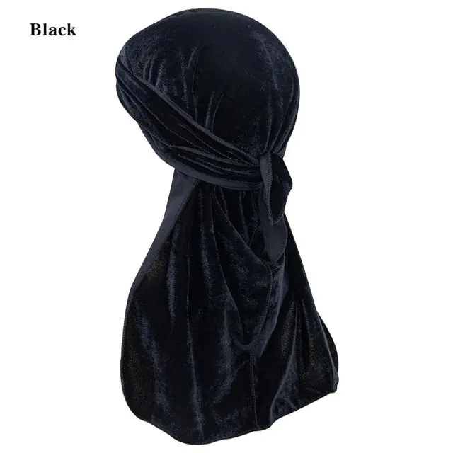 Solid Color Velvet Long Tail Durags - Image 10