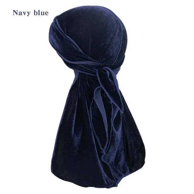 Solid Color Velvet Long Tail Durags - Image 11