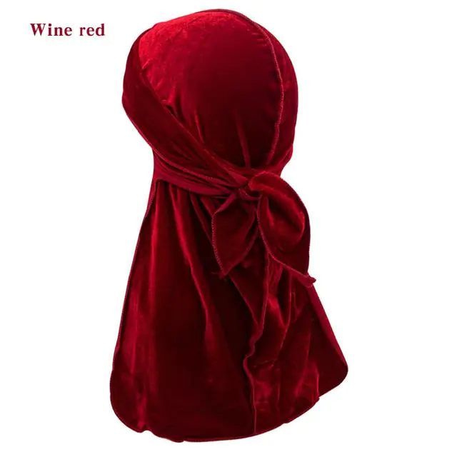 Solid Color Velvet Long Tail Durags - Image 13