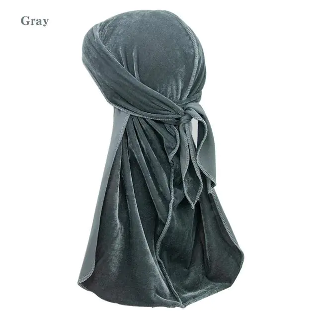 Solid Color Velvet Long Tail Durags - Image 14