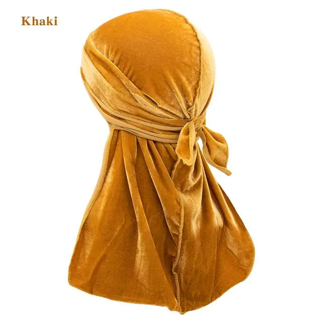 Solid Color Velvet Long Tail Durags - Image 17