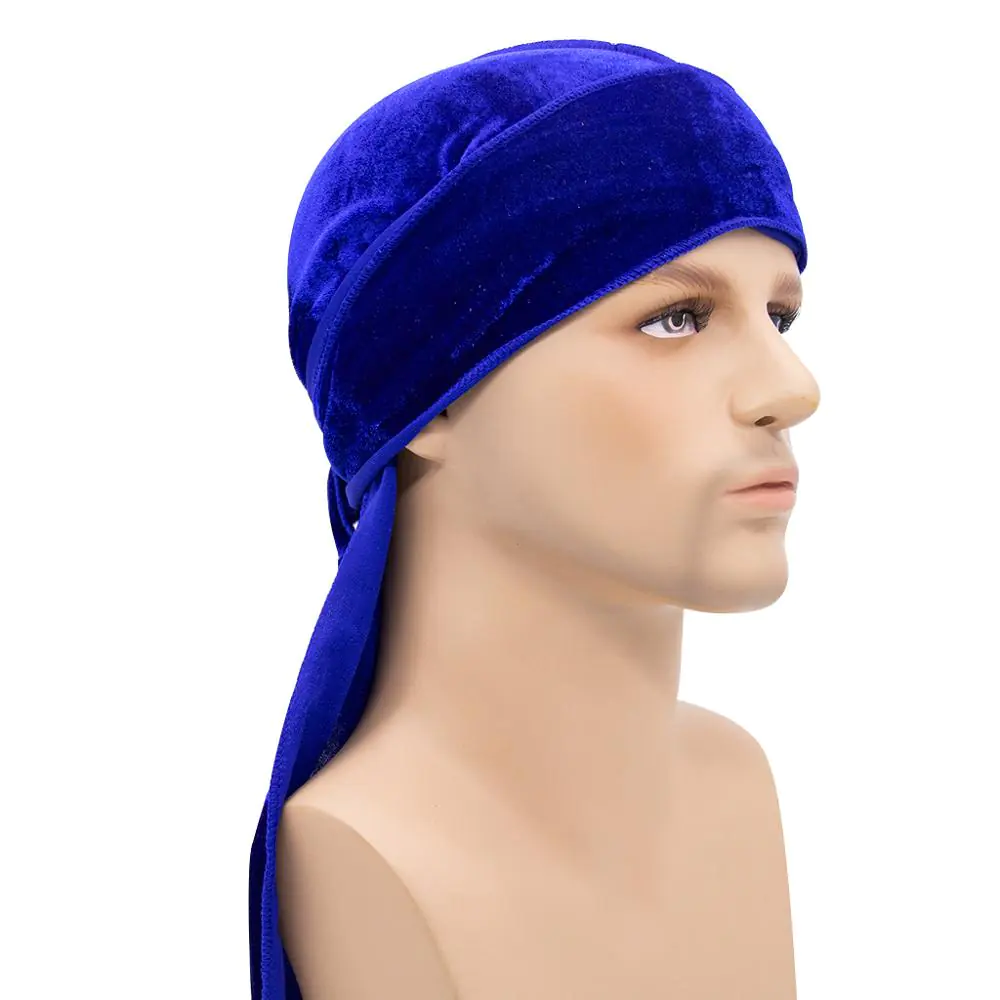 Solid Color Velvet Long Tail Durags - Image 4