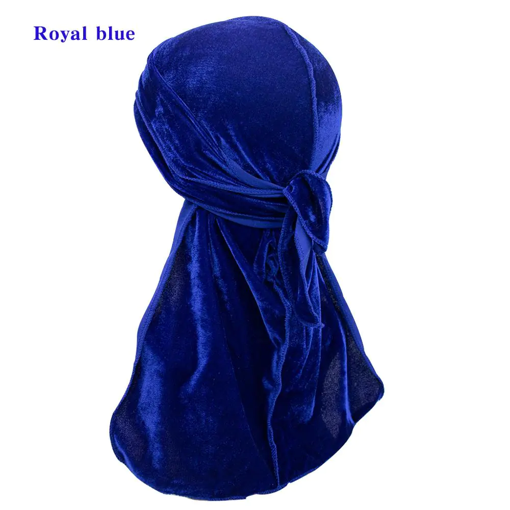 Solid Color Velvet Long Tail Durags - Image 5