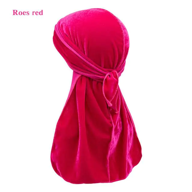 Solid Color Velvet Long Tail Durags - Image 9