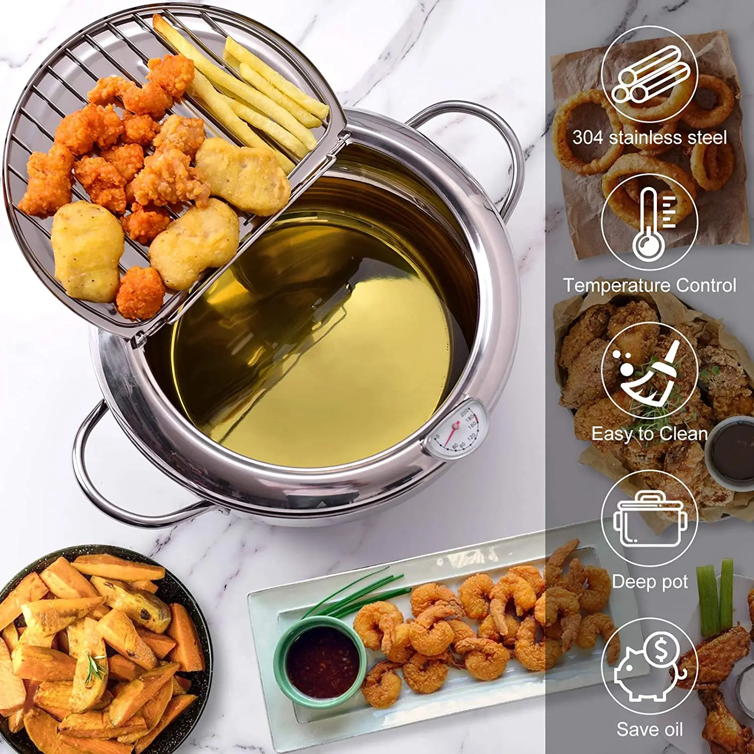 Stainless Deep Frying Pot - Image 2