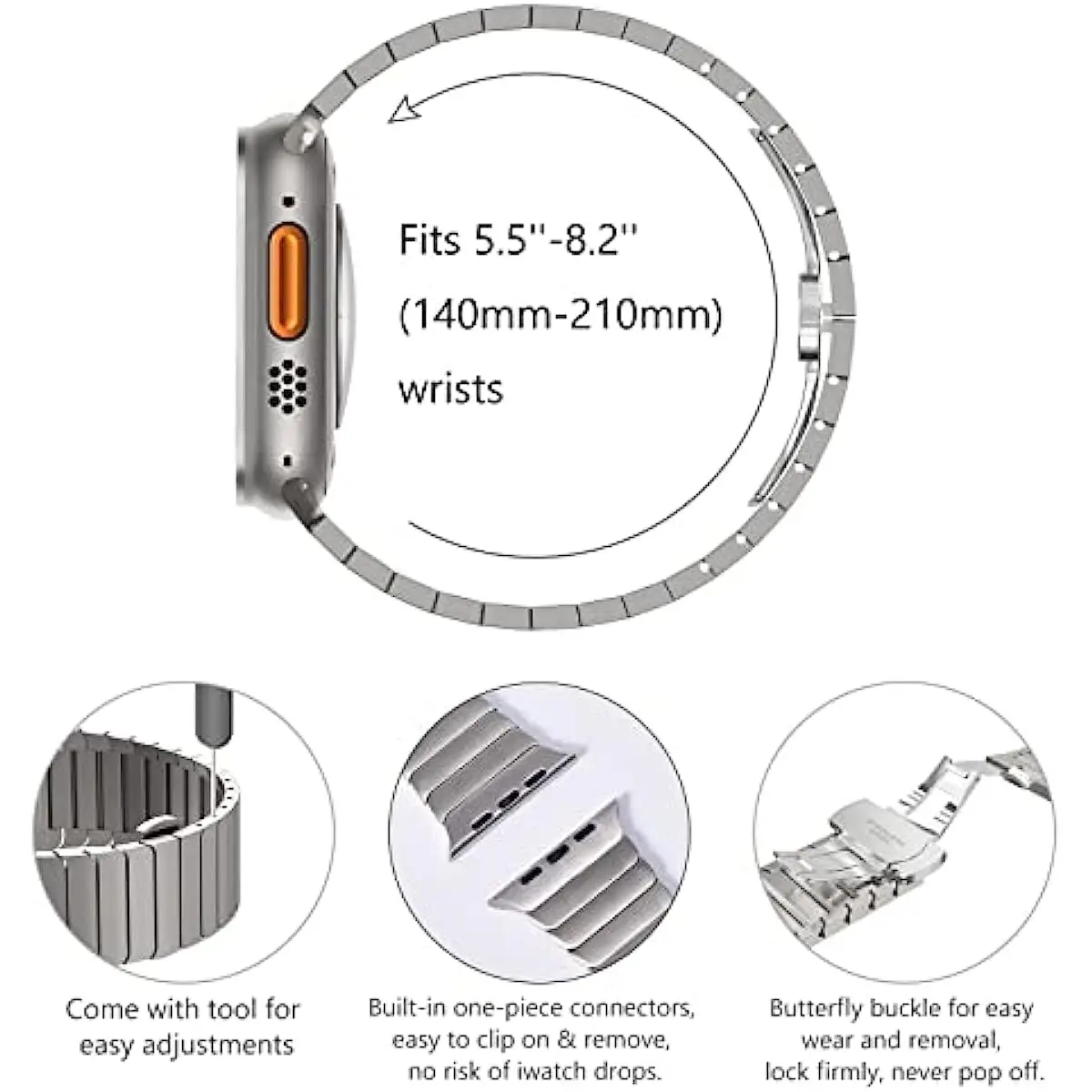 Stainless Steel Band For Apple Watch - Image 4