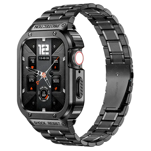 Stainless Steel Case & Strap For Apple Watch Band - Image 16