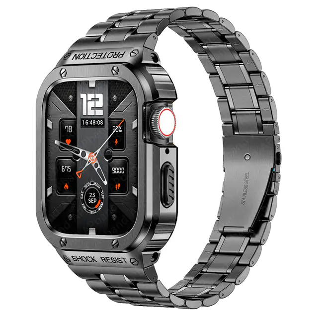 Stainless Steel Case & Strap For Apple Watch Band - Image 7