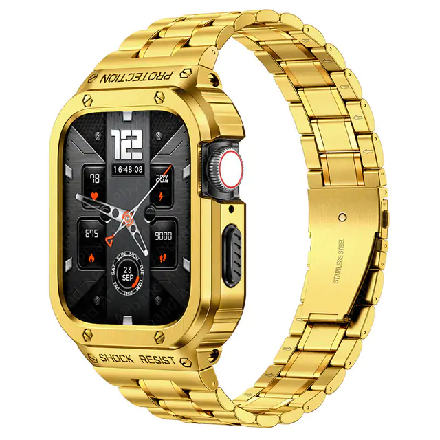 Stainless Steel Case & Strap For Apple Watch Band - Image 9