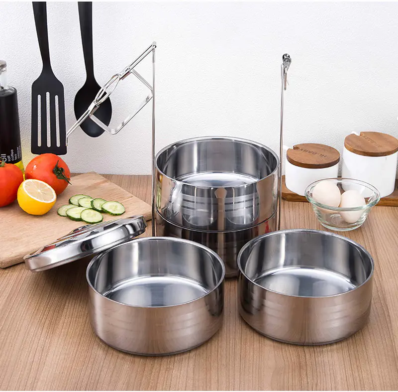 Stainless Steel Double-Layer Insulated Lunch Box - Image 3