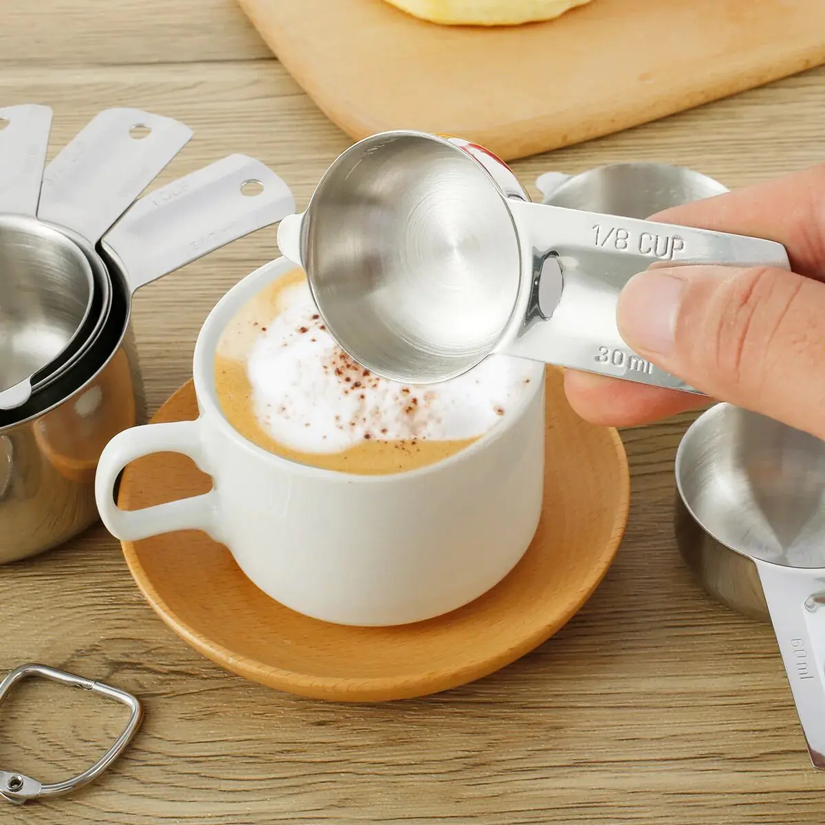 Stainless Steel Measuring Cups Set - Image 4