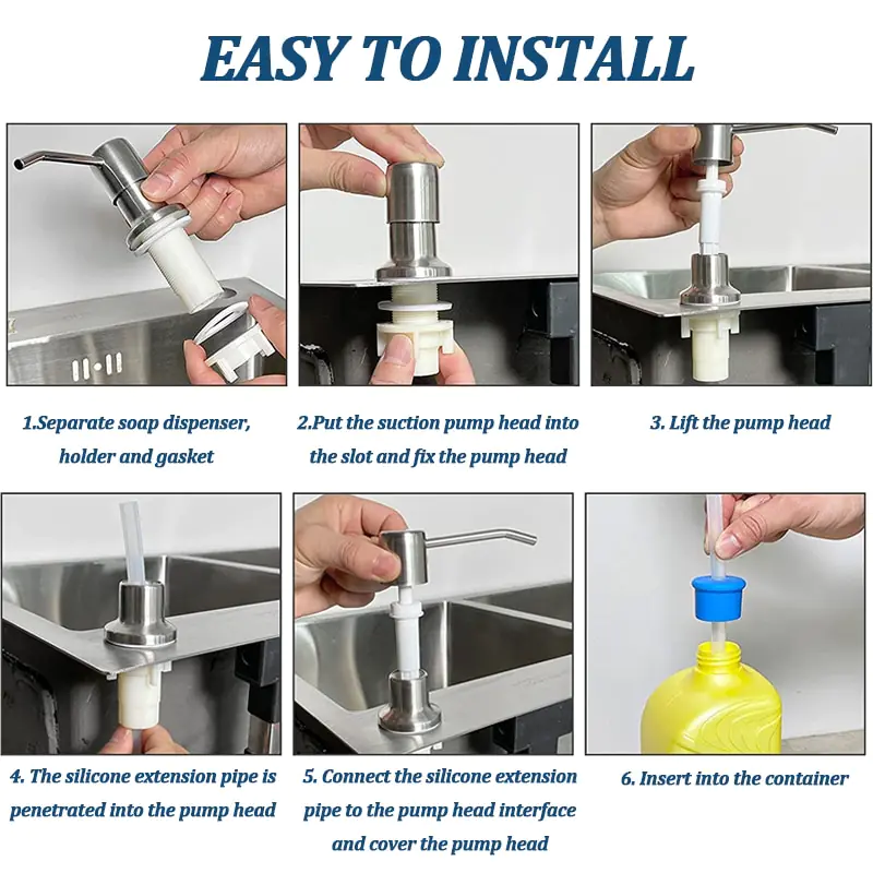 Stainless Steel Soap Dispenser Kit - Image 6