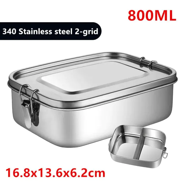 Stainless Steel Square Lunch Box - Image 12
