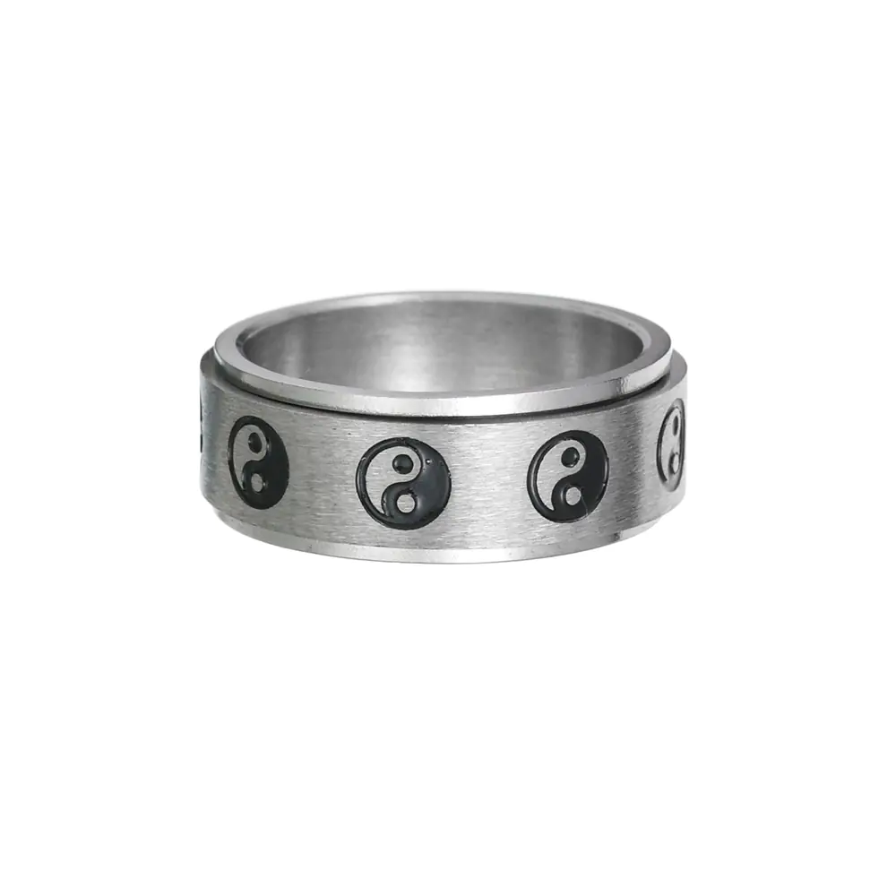 Stainless Steel Turning Decompression Gossip Ring for All - Image 3