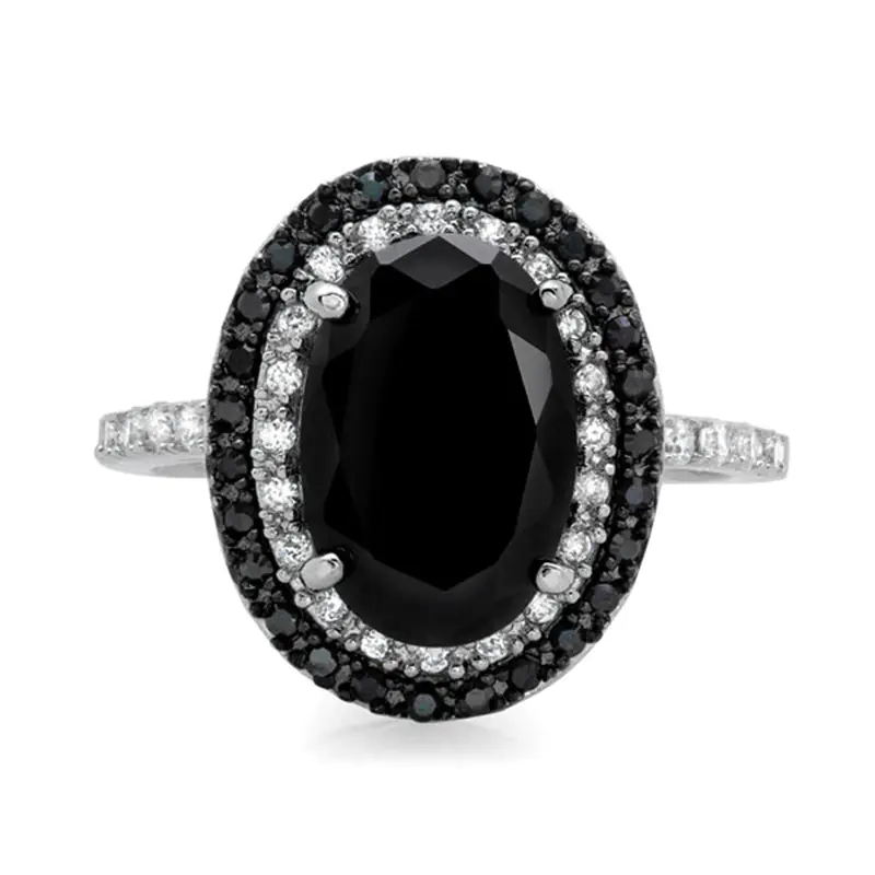 Stylish Black Zircon Ring for Women - Image 6